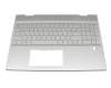 8CG02865QT original HP keyboard incl. topcase DE (german) silver/silver with backlight (UMA)