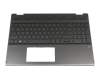 8K2051 original HP keyboard incl. topcase DE (german) black/black with backlight