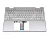 8K2251 original HP keyboard incl. topcase DE (german) silver/silver