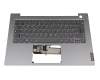 8SST60X63475 original Lenovo keyboard incl. topcase DE (german) grey/silver