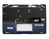 90NB0CZ1-R31GE0 original Asus keyboard incl. topcase DE (german) blue with backlight