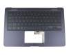 90NB0EI1-R30410 original Asus keyboard incl. topcase DE (german) black/blue with backlight