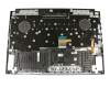 90NR01C1-R31GE0 original Asus keyboard incl. topcase DE (german) black/black with backlight
