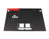 90NR06X4-R31GE0 original Asus keyboard incl. topcase DE (german) black/black/red with backlight RGB 4-ZONE