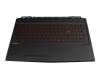 957-16P64E-C06 original MSI keyboard incl. topcase DE (german) black/black with backlight