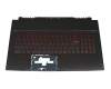 9Z.NCXBN.10G original MSI keyboard incl. topcase DE (german) black/red/black with backlight