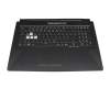 AC22032030309 original Asus keyboard incl. topcase DE (german) black/transparent/black with backlight