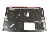 ACM16B66D0 original Acer keyboard incl. topcase DE (german) black/black with backlight (GeForce 1050)