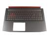 ACM16B66D0 original Acer keyboard incl. topcase DE (german) black/red/black with backlight (Nvidia 1050)