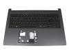 ACM16P66D0 original Acer keyboard incl. topcase DE (german) black/grey with backlight