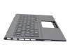 AEUJ7G00010 original Quanta keyboard incl. topcase DE (german) grey/grey with backlight