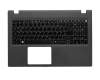 AEZRTG00010 original Acer keyboard incl. topcase DE (german) black/grey