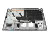 AEZYXS00040 original Acer keyboard incl. topcase CH (swiss) grey/grey with backlight