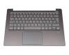 AM171000200KCS1 original Lenovo keyboard incl. topcase DE (german) grey/grey with backlight (fingerprint)