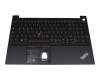 AM1HK000100 original Lenovo keyboard incl. topcase DE (german) black/black with backlight and mouse-stick
