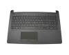 AM204000100 original HP keyboard incl. topcase DE (german) black/black (diamond)