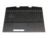 AM2JZ000430 original HP keyboard incl. topcase DE (german) black/black with backlight