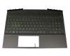 AM2K8000400 original HP keyboard incl. topcase DE (german) black/black with backlight