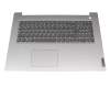 AP1JX000400AYL original Lenovo keyboard incl. topcase DE (german) grey/silver (Fingerprint)