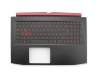 AP211000610 original Acer keyboard incl. topcase DE (german) black/black with backlight (Nvidia 1050)