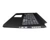 AP38H000220-HA25 original Acer keyboard incl. topcase UA (ukrainian) black/white/black with backlight