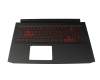 AP3BH000220-HA25 original Acer keyboard incl. topcase CH (swiss) black/red/black with backlight