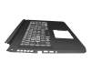 AP3BH000220 original Acer keyboard incl. topcase CH (swiss) black/white/black with backlight