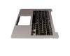 ASM16A96D0J4421 original Chicony keyboard incl. topcase DE (german) black/silver with backlight