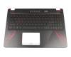 ASM17B13D0J9203 original Chicony keyboard incl. topcase DE (german) black/black with backlight