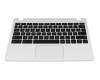 Alternative for 60.SHEN7.007 original Acer keyboard incl. topcase DE (german) black/white