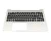 BKJTB3ALWJKG64 original HP keyboard incl. topcase DE (german) black/silver with backlight