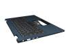 C550-14 Main original Lenovo keyboard incl. topcase DE (german) dark grey/blue with backlight blue