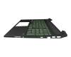 DD21A1 original HP keyboard incl. topcase DE (german) black/green/black with backlight