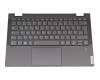 DQ6615G4200 original Lenovo keyboard incl. topcase DE (german) grey/grey with backlight