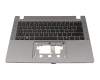 DQ6U15GBA00 original Acer keyboard incl. topcase DE (german) black/grey with backlight