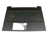 EAG3H00303P original HP keyboard incl. topcase DE (german) black/black with backlight