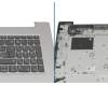 EC1JX000200 original Lenovo keyboard incl. topcase DE (german) grey/silver