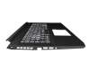 EC3BH00100 original Acer keyboard incl. topcase UA (ukrainian) black/white/black with backlight