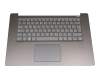 ET171000110 original Lenovo keyboard incl. topcase DE (german) grey/grey with backlight