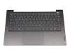 ET2UZ000200 original Lenovo keyboard incl. topcase DE (german) grey/grey with fingerprint