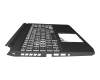 ET3AU000600QSD1 original Acer keyboard incl. topcase DE (german) black/white/black with backlight