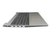 FA1JV0006X0 original Lenovo keyboard incl. topcase DE (german) grey/silver