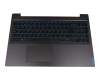 FG541_KB_BRK_Asssy_BL original Lenovo keyboard incl. topcase PO (portuguese) black/blue/black with backlight
