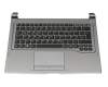 FUJ:CP697711-XX original Fujitsu keyboard incl. topcase DE (german) black/grey