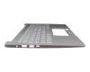 FV01P_A82SWL original Acer keyboard incl. topcase DE (german) silver/silver with backlight