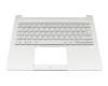 HQ20720681007 original Acer keyboard incl. topcase CH (swiss) silver/silver with backlight