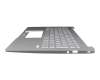HQ21012345007 original Acer keyboard incl. topcase DE (german) silver/silver with backlight