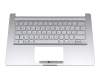 HQ21012513000 original Asus keyboard incl. topcase DE (german) silver/silver with backlight