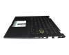 HQ21013052000 original Huaqin keyboard incl. topcase DE (german) black/black with backlight
