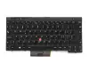 Keyboard CH (swiss) black/black matte with backlight and mouse-stick original suitable for Lenovo ThinkPad X230 Tablet